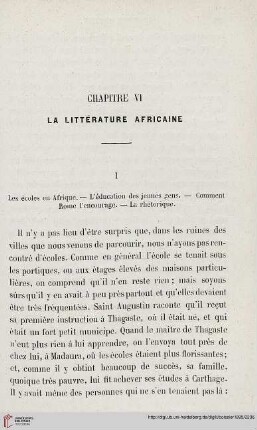 Chapitre VI: La Littérature Africaine