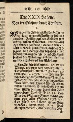 159-167, Die XXIX. - XXX. Tabelle