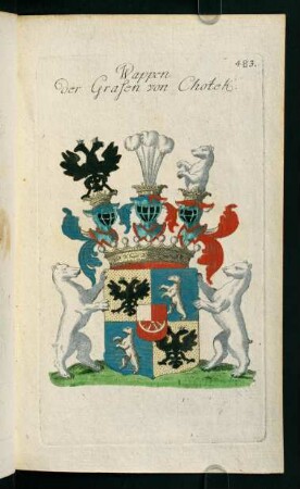 483r-483v, 483. Wappen der Grafen von Chotek