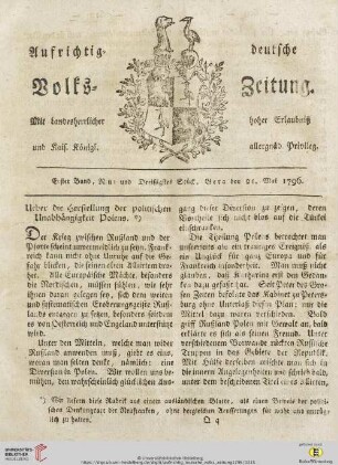 Erster Band. Neun und Dreißigstes Stück