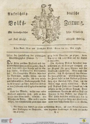 Erster Band. Neun und Dreißigstes Stück