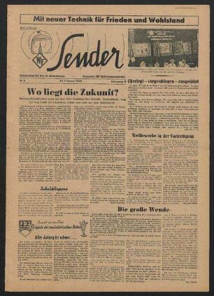 Betriebszeitung 'WF-Sender', Nr.6/1959 (13. Februar 1959)