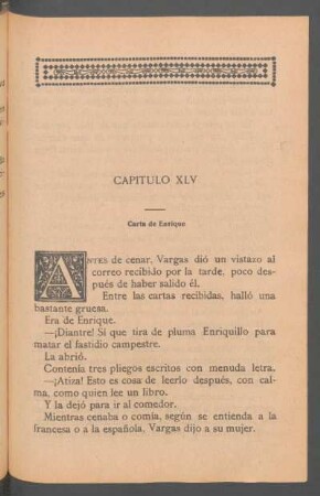 Capítulo XLV - Carta de Enrique