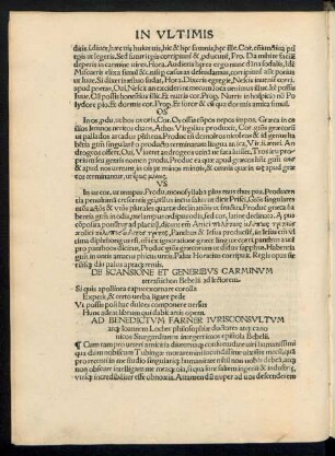 De Scansione Et Generibus Carminum tetrastichon Bebelii ...