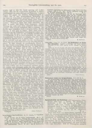 230-231 [Rezension] Schweizer, Josef (Hrsg.), Nuntiaturberichte aus Deutschland nebst ergänzenden Aktenstücken. 1589 - 1592. 2. Abt., 3. Bd