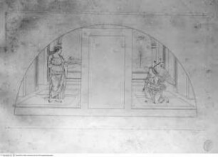 I freschi nella cappella della Villa Magliana fuori di Porta Portese di Roma ..., Tafel II: Die Verkündigung