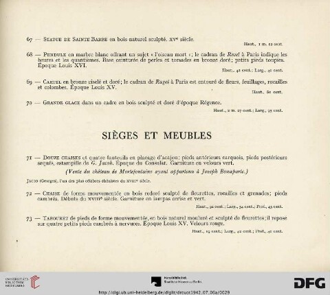 Sièges Et Meubles (Nr. 71-97)