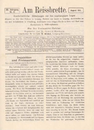 Nr. 8. August 1911.