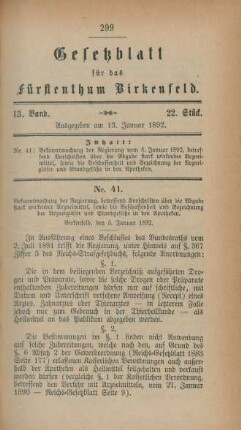 13. Januar-28. December 1892 = 22.-44. Stück