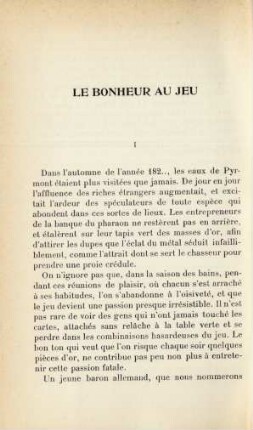 Le bonheur au jeu