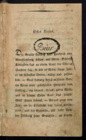 Erstes Kapitel. - Zwölftes Kapitel.
