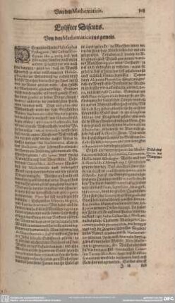 Eylffter Discurs. Von den Mathematicis ins gemein.