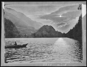 Ötztal. Piburger See bei Sonnenuntergang