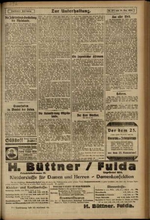 Zweite Ausgabe vom Samstag, den 22. November 1924.