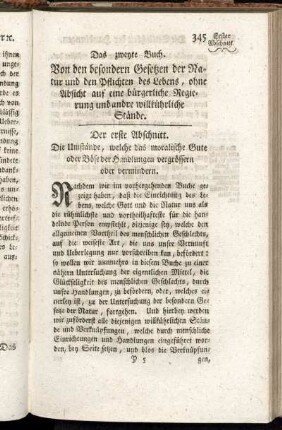 Der erste Abschnitt. Die Umstände, welche das moralische Gute oder Böse der Handlungen vergrössern oder vermindern