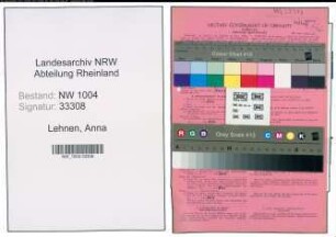 Entnazifizierung Anna Lehnen , geb. 06.01.1901 ()
