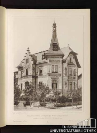 5. Villa Marienheim, Dittusgasse 11, Wien (Cottage-Viertel). Architekt: J. Deininger, Professor und K. K. Baurat in Wien. Villa "Marienheim" in Vienna. Villa "Marienheim" à Vienne.