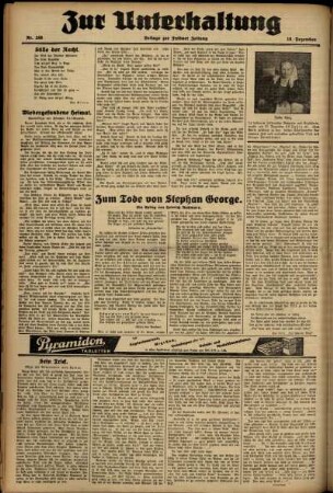 Zweite Ausgabe vom Freitag, den 22. Dezember 1933.