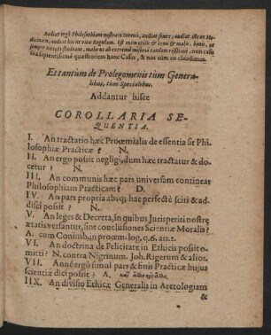 Corollaria Sequentia.