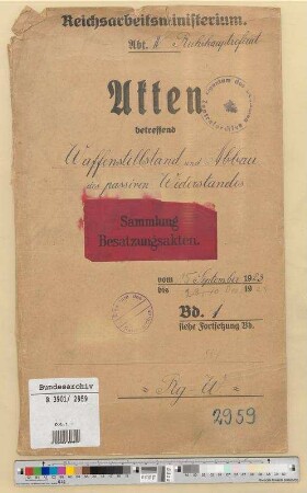 Waffenstillstand und Abbau des passiven Widerstandes