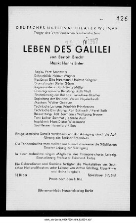 Leben des Galilei