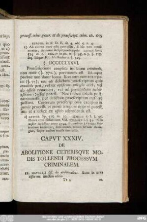 Caput XXIV. De Abolitione Ceterisque Modis Tollendi Processum Criminalem.
