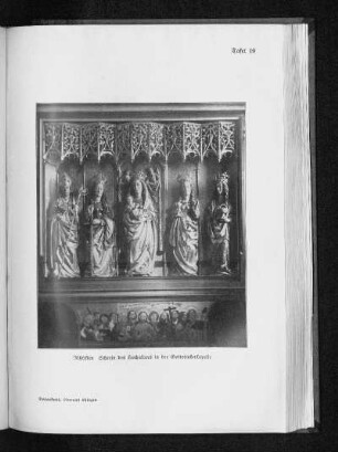 Tafel 16: Rißtissen Schrein des Hochaltars in der Gottesackerkapelle. Ansicht.