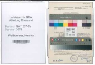 Entnazifizierung Heinrich Weithoehner , geb. 22.08.1899 (Verw.Sekretaer)