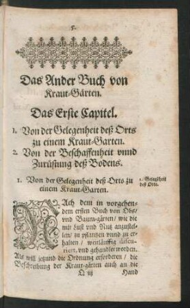 Das Ander Buch von Kraut-Gärten.