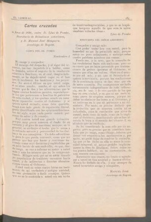 Respuesta del señor arzobispo