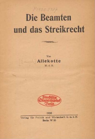 Die Beamten und das Streikrecht