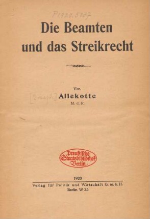 Die Beamten und das Streikrecht