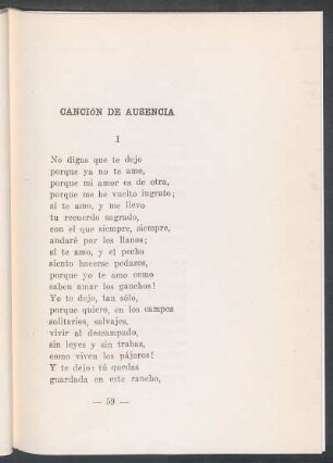 Canción de ausencia