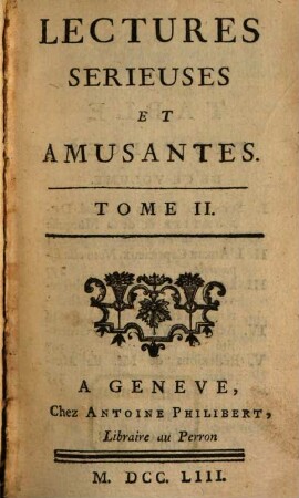 Lectures Serieuses Et Amusantes, 2