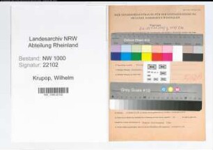 Entnazifizierung Wilhelm Krupop, geb. 02.01.1911 (Schreiner)