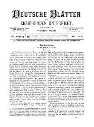 Die Vorschule : (Fortsetzung)