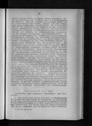 Sitzung am 15. April 1919.