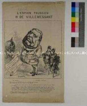 L`Espion Prussien (Der preußische Spion H. Villemessant) - Karikatur zu Wilhelm I.