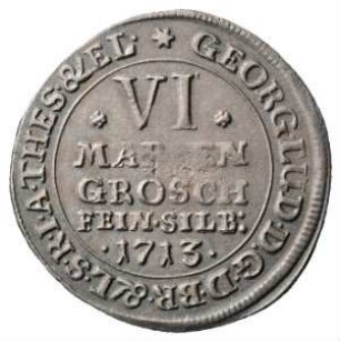Fundmünze, 6 Mariengroschen (1/6 Taler), 1713