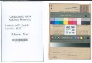 Entnazifizierung Albert Schaefer , geb. 25.06.1900 (Bahnpolizist)