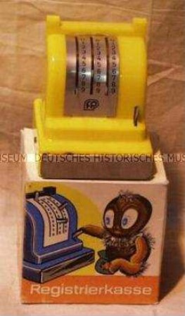 Spielzeug-Registrierkasse mit Karton