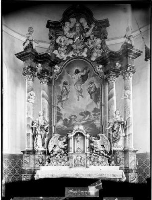 Bietenhausen Sankt Agatha Kirche Innenansicht Hochaltar Christi Himmelfahrt