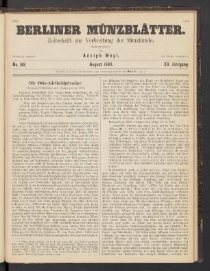 No. 168. August 1894