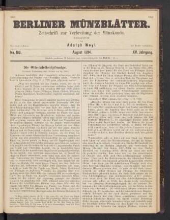 No. 168. August 1894