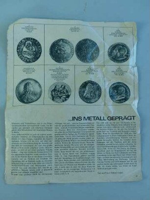 Artikel: "...ins Metall geprägt" (Fragment)