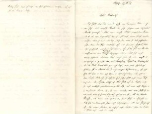 Privatschreiben an Luise von Seckendorff, geb. von Eyb