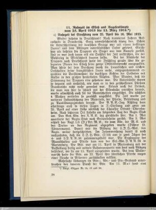 11. Ruhezeit im Elsaß und Vogesenkämpfe