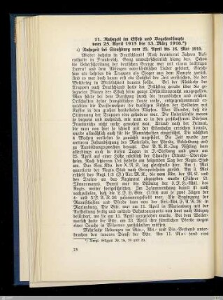 11. Ruhezeit im Elsaß und Vogesenkämpfe