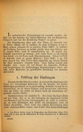 Die Mysterien : Le Siége d'Orléans und La Destruction de Troye la Grant. Eine sprachl. Unters