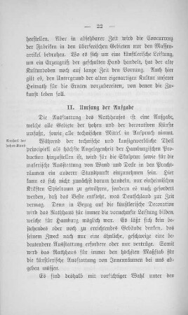 II. Umfang der Aufgabe